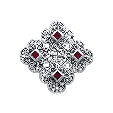 Kells Triskelia Silver Celtic Cross Pendant TP3451 - Jewelry